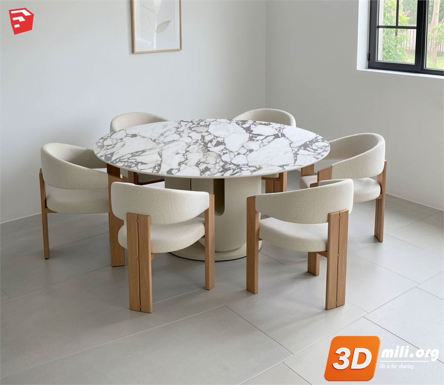 Dining Table Set Skp Files